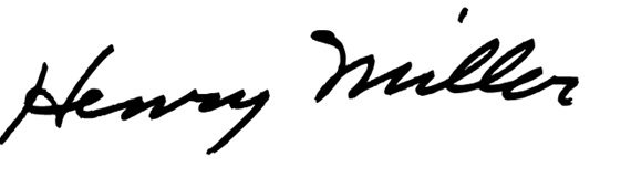 Signatur Henry Miller